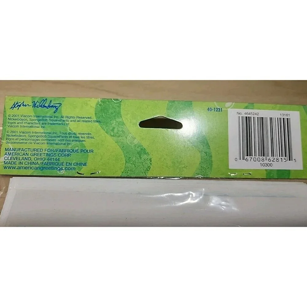 Spongebob Squarepants 8 ct Party Plastic Gift Loot Treat Favor Bags NEW SEALED